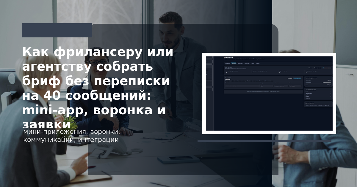 Первичный проектный бриф в AppsMax